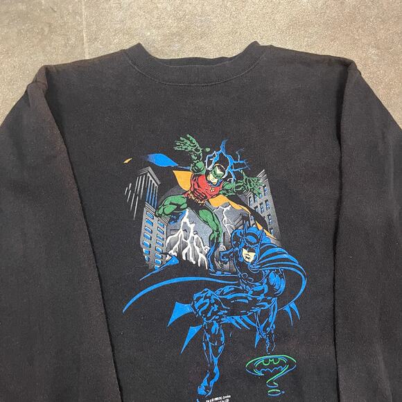 Vintage 90s Batman and Robin Youth Sweater XL - Picture 3 of 7